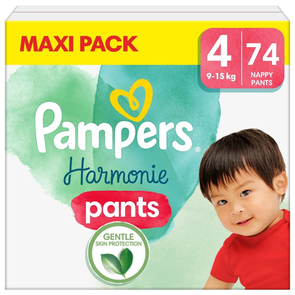 Pampers Harmonie Pants Plienkové nohavičky veľ. 4 (74 ks plienok) 9-15 kg